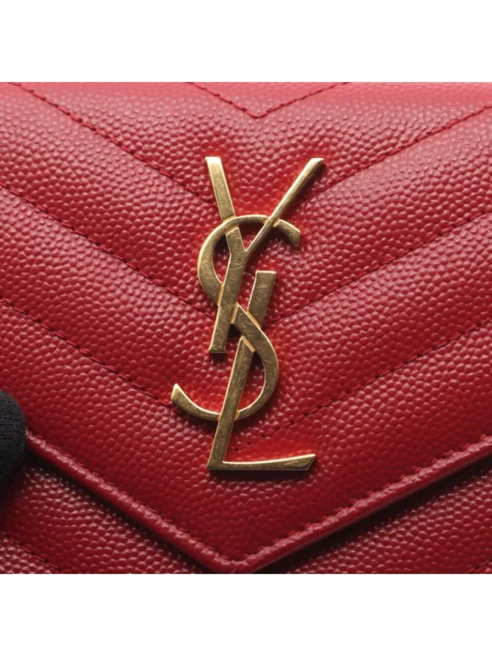 ★SOLD★ Saint Laurent Paris Card Case Monogram Red Leather Passport - Picture 9 of 9